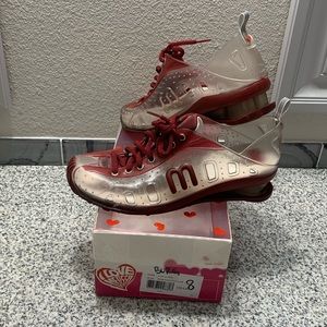 Melissa Love System Burgundy clear Jelly wedge Sneaker size 8 I love Melissa